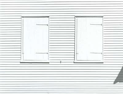 Shuttered Windows, New Hampton Townhouse, New Hampton, NH