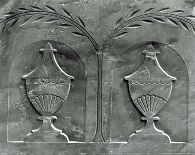 Urns on Gravestone, Derry, NH